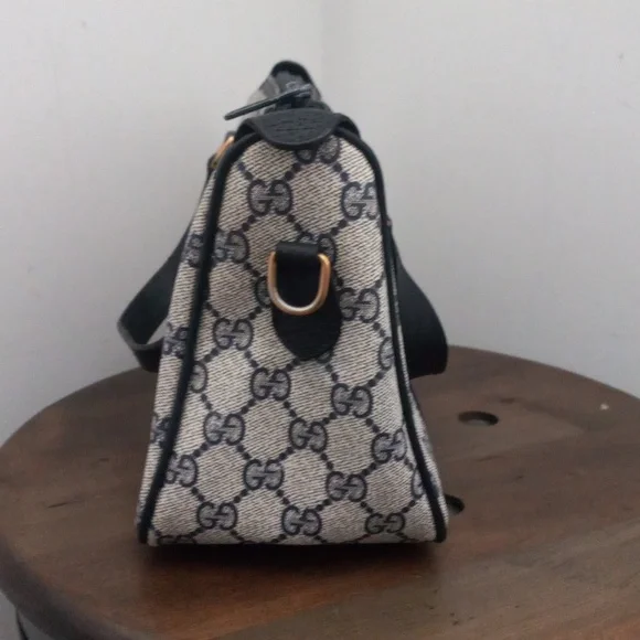 Authentic Vintage Gucci GG Monogram Supreme Sherry Web Ophidia Boston Doctor Bag - Picture 6 of 11